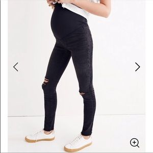 Madewell Maternity Skinny Jeans in Black Sea